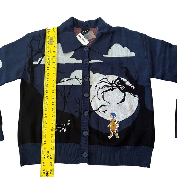 Coraline Clouds Scenic Women's Cardigan Size Medium - Picture 6 of 12